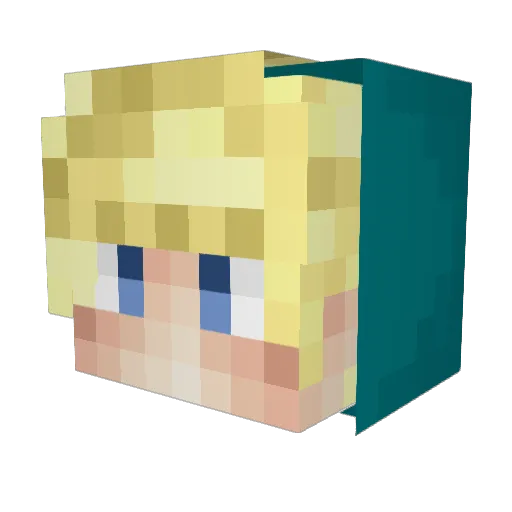 Diddysellens Minecraft avatar head, 3D render