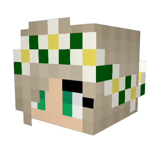 DideSaurus Minecraft avatar head, 3D render