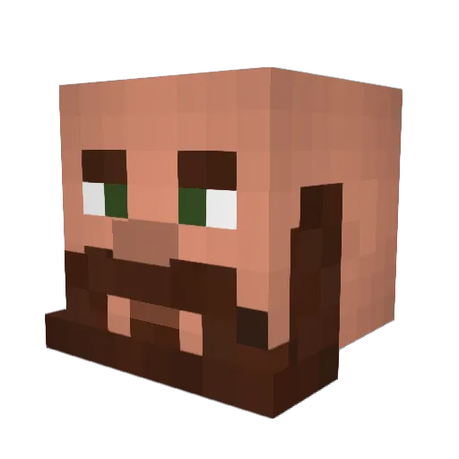 Didelphus Minecraft avatar head, 3D render