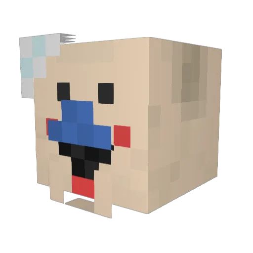Didgeridongo Minecraft avatar head, 3D render
