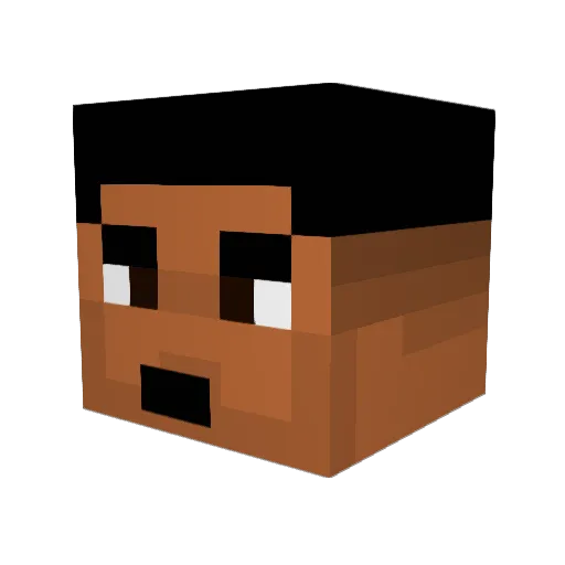 DidiGwada Minecraft avatar head, 3D render