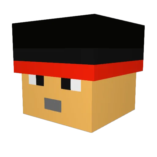 Didicito Minecraft avatar head, 3D render