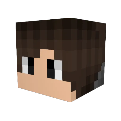 Didiercito Minecraft avatar head, 3D render