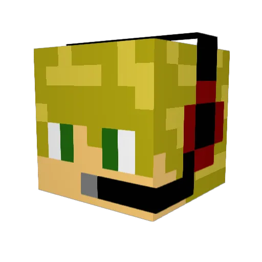 DidivanHu Minecraft avatar head, 3D render