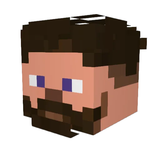 Didkaara Minecraft avatar head, 3D render