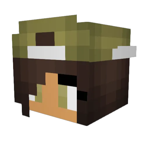 Didlosaurus Minecraft avatar head, 3D render