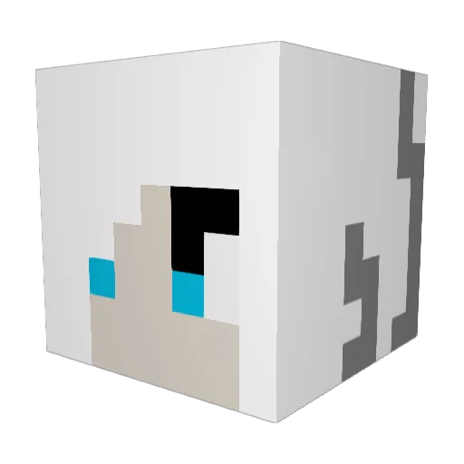 DidoTv Minecraft avatar head, 3D render