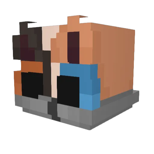 Didver Minecraft avatar head, 3D render