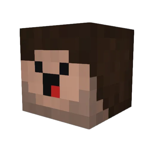 Die340 Minecraft avatar head, 3D render