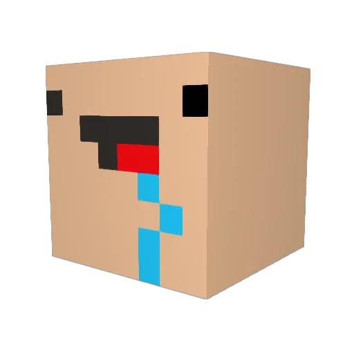 DieAfDIstDreck Minecraft avatar head, 3D render