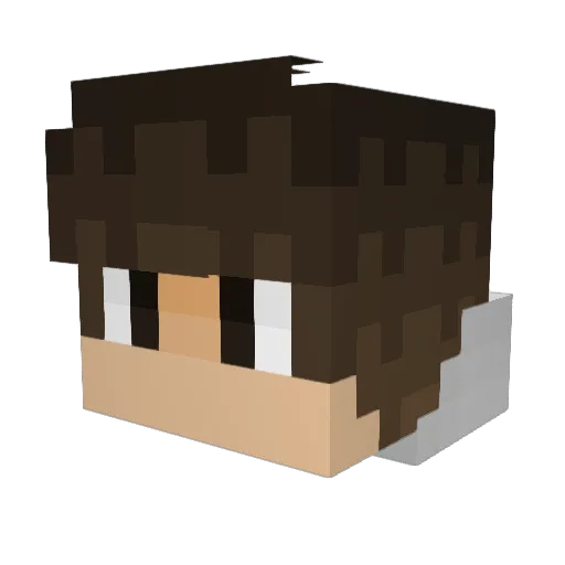 DieAntwerpse Minecraft avatar head, 3D render