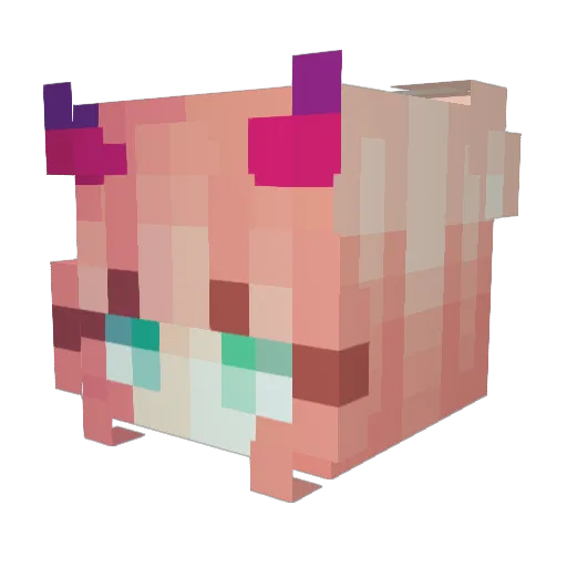 DieChaotische Minecraft avatar head, 3D render