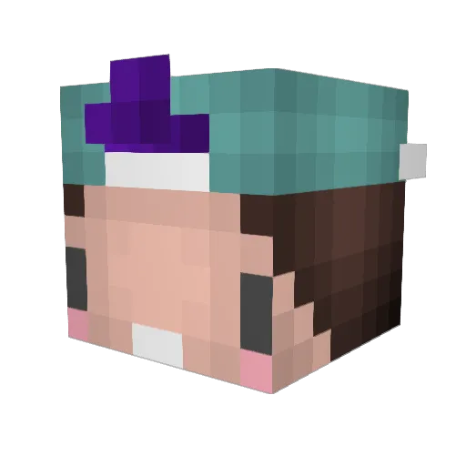 DieCoolies Minecraft avatar head, 3D render