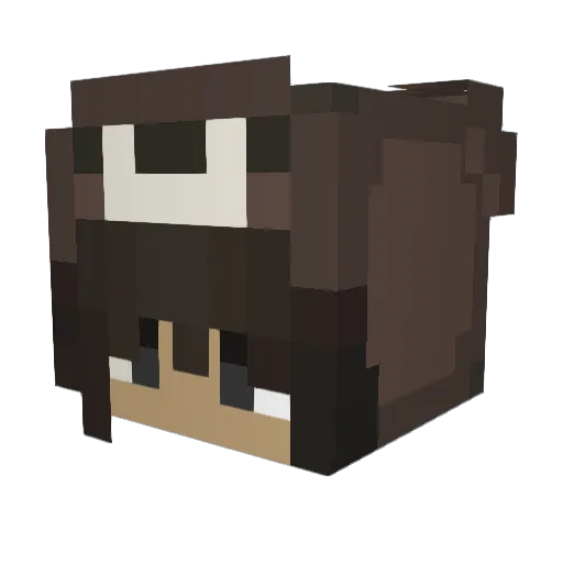 DieCuteee Minecraft avatar head, 3D render