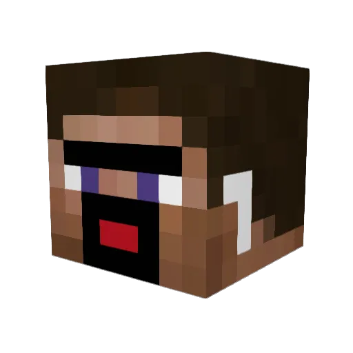 DieDampfwalze Minecraft avatar head, 3D render