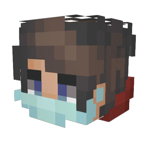 DieFFP2Maske Minecraft avatar head, 3D render