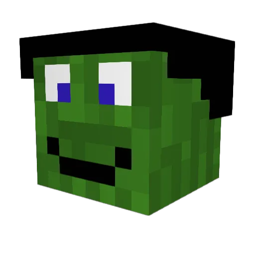 DieGurkeLP Minecraft avatar head, 3D render