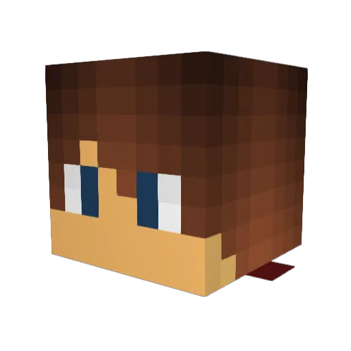 DieHaferMilch Minecraft avatar head, 3D render