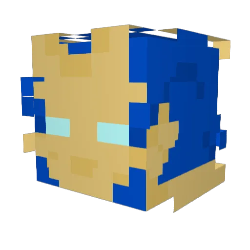 DieHasie Minecraft avatar head, 3D render