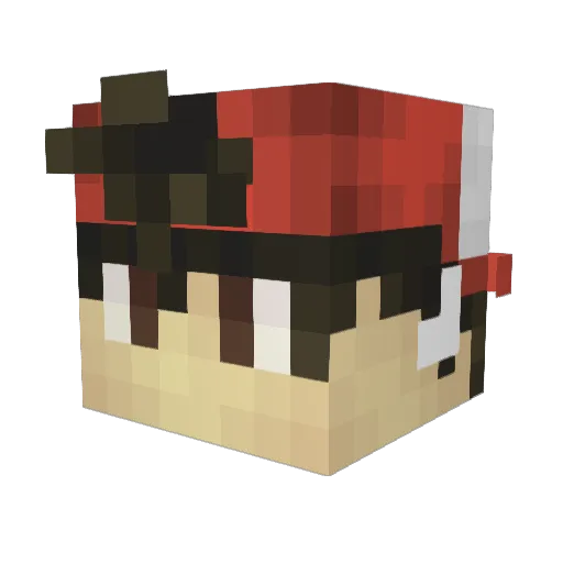 DieHeroJin Minecraft avatar head, 3D render