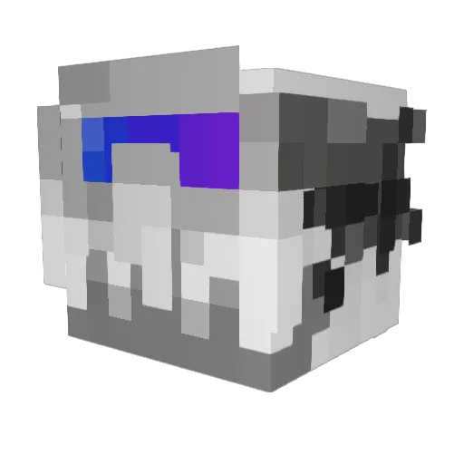 DieHot Minecraft avatar head, 3D render