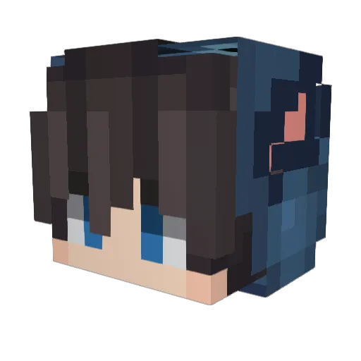 DieHundred Minecraft avatar head, 3D render