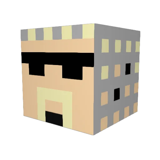 DieKolonie Minecraft avatar head, 3D render