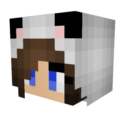 DieLoreen Minecraft avatar head, 3D render