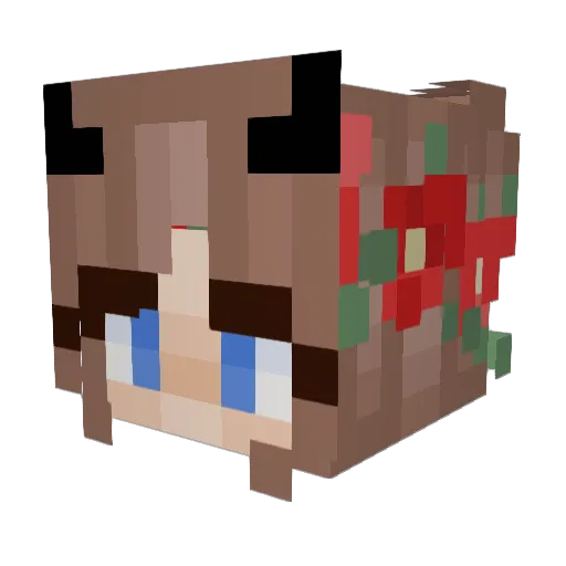 DieM1eke Minecraft avatar head, 3D render