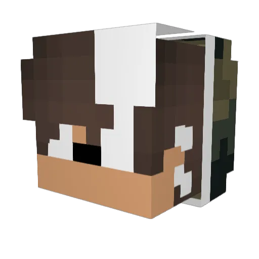 DieMert Minecraft avatar head, 3D render