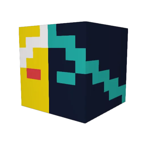 DieMortals2 Minecraft avatar head, 3D render