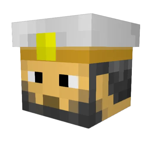 DieRAF Minecraft avatar head, 3D render