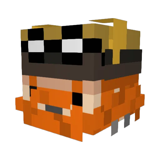 DieRise432 Minecraft avatar head, 3D render