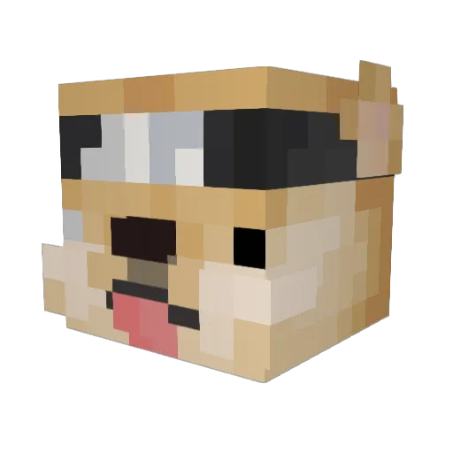 DieTT Minecraft avatar head, 3D render