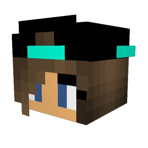 DieTess Minecraft avatar head, 3D render