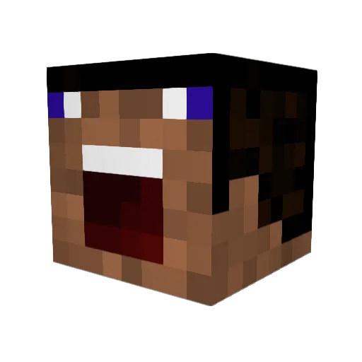 Die_Bier Minecraft avatar head, 3D render