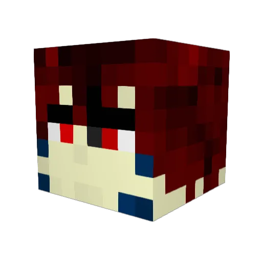 Die_Bo Minecraft avatar head, 3D render