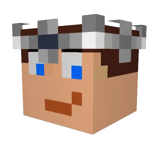 Die_Herrin Minecraft avatar head, 3D render