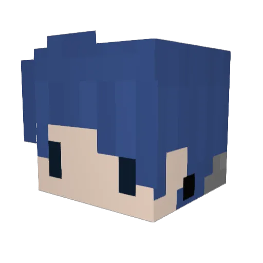 Die_Krahe Minecraft avatar head, 3D render