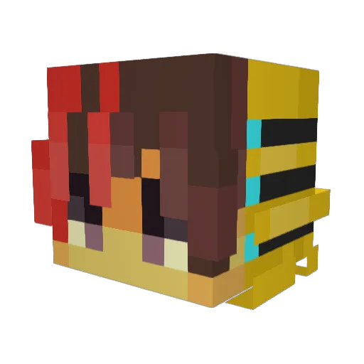 Die_Noodle Minecraft avatar head, 3D render