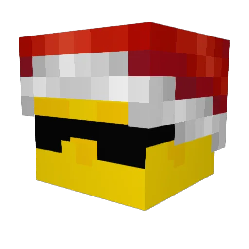 Die_Simpson Minecraft avatar head, 3D render