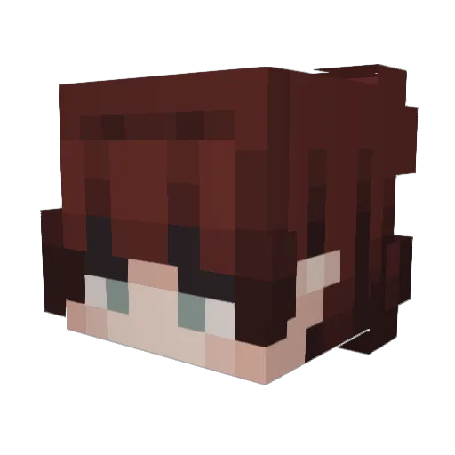 Dieal Minecraft avatar head, 3D render