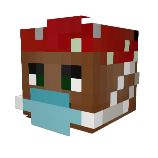 Diecal Minecraft avatar head, 3D render