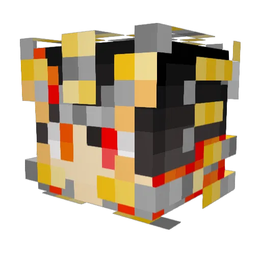 Diedeur Minecraft avatar head, 3D render