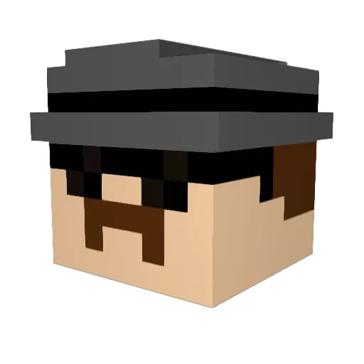 Diedrich_ Minecraft avatar head, 3D render