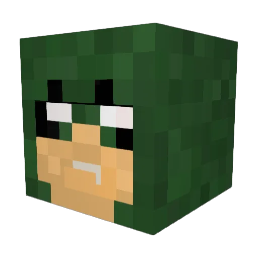 Diego2114 Minecraft avatar head, 3D render