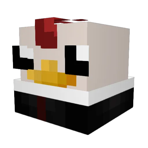 DiegoC4 Minecraft avatar head, 3D render