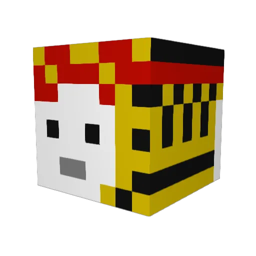 DiegoHB34 Minecraft avatar head, 3D render