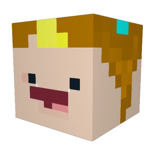 DiegoMillones Minecraft avatar head, 3D render
