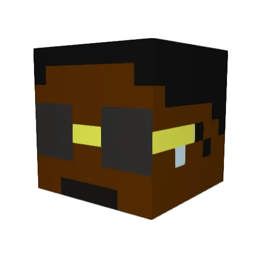 DiegoNute Minecraft avatar head, 3D render